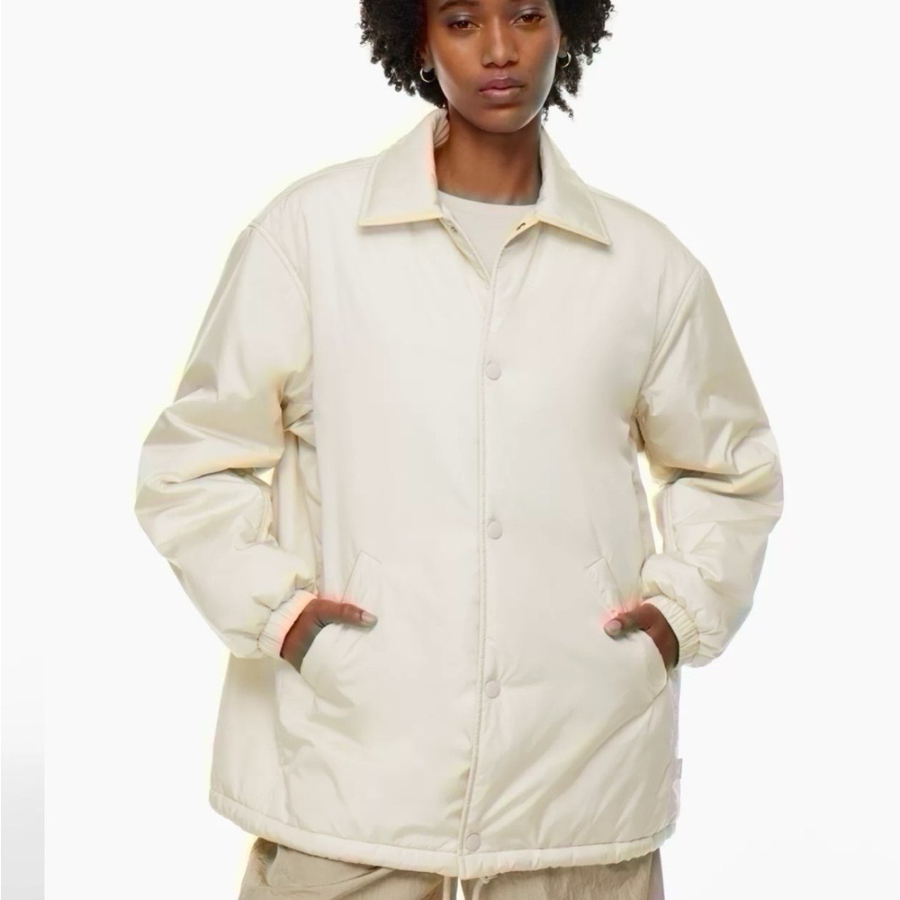 NEW Aritzia Tna Coaches Jacket Limited Edition Matte Pearl XXS - Picture 7 of 11